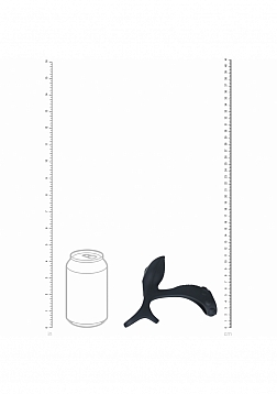 LEVELZ - Vibrating Silicone Cock & Ball Ring with Shaft Loop - Black