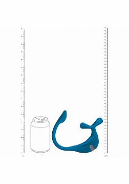 LEVELZ - Remote Control Vibrating Silicone Tri O Cock Ring with Prostate Stimulator - Teal