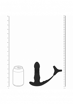 LEVELZ - Vibrating & Thrusting Silicone Prostate Massager with Tri O Cock Ring - Black