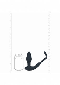 LEVELZ - Dual Vibrating Remote Control & Rotating Beads Silicone Prostate Stimulator with Cock & Bal