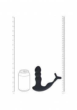 LEVELZ - Dual Vibrating Remote Control & Rotating Head Silicone Prostate Stimulator with Cock & Ball