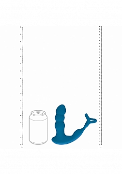 LEVELZ - Dual Vibrating Remote Control & Rotating Head Silicone Prostate Stimulator with Cock & Ball