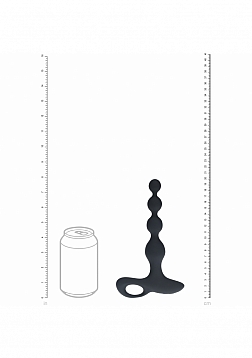 LEVELZ - Remote Control Beaded Vibrating Silicone Anal Plug - Black