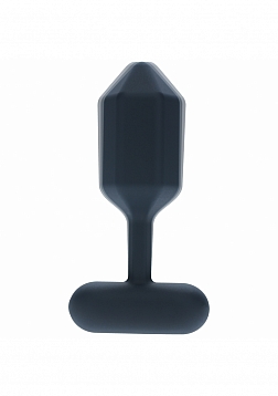 LEVELZ - Hexagonal Vibrating Silicone Anal Plug - Medium - Black