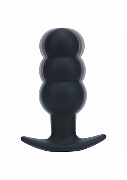 LEVELZ - Tri Bulb Vibrating Silicone Anal Plug - Black