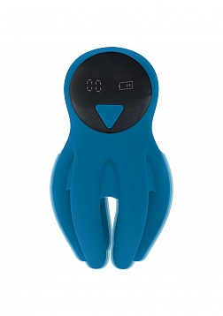 LEVELZ - Digital Vibrating Silicone Penis Head Stimulator with Tentacles - Teal