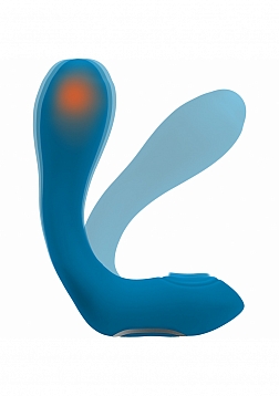 LEVELZ - Vibrating - Heating - Bendable - Tapping Silicone Prostate Stimulator - Teal
