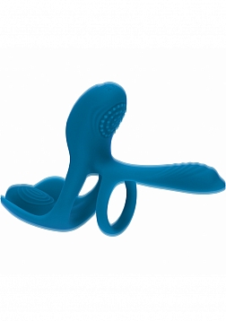 LEVELZ - Triple Motor Vibrating Silicone Cock Ring - Teal