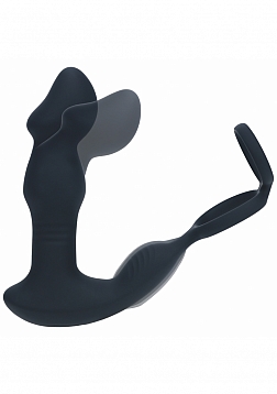LEVELZ - Remote Control Vibrating, Thrusting & Come-Hither Silicone Prostate Stimulator with Cock Ri