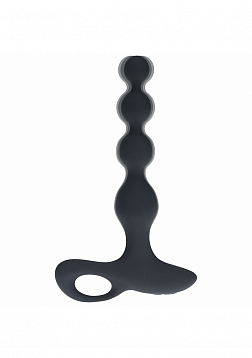 LEVELZ - Remote Control Beaded Vibrating Silicone Anal Plug - Black