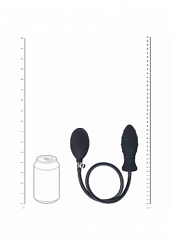 LEVELZ - Ribbed Inflatable Silicone Anal Plug - Black