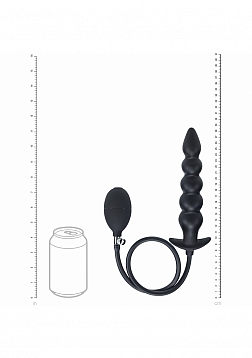 LEVELZ - Beaded Inflatable Silicone Anal Plug - Black