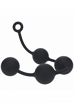 LEVELZ - Round Silicone Anal Balls - XXL - 60mm - Black
