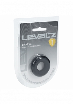 LEVELZ - Solid Silicone Cock Ring - XS - Black