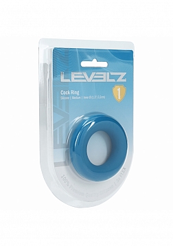 LEVELZ -  Liquid Silicone Cock Ring - M - Teal