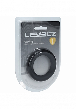 LEVELZ -  Liquid Silicone Cock Ring - L - Black