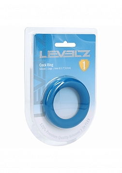 LEVELZ -  Liquid Silicone Cock Ring - L - Teal