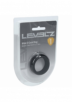 LEVELZ - Wide O Silicone Cock Ring - S - 30mm - Black