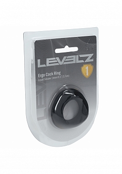 LEVELZ - Ergo Liquid Silicone  Cock Ring - Black