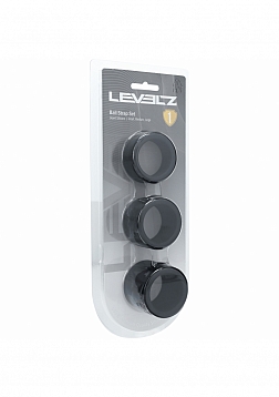 LEVELZ - Liquid Silicone Ball Strap Set of 3 (S,M,L) 34mm - Black