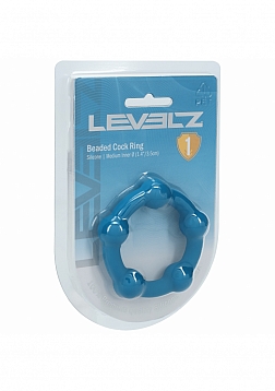 LEVELZ - Beaded Silicone Cock Ring - M - 35mm   - Teal