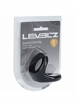LEVELZ - Double O Silicone Cock Ring -  S  - Black
