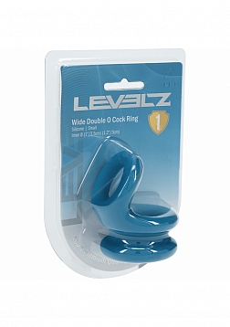 LEVELZ - Wide Double O Silicone Cock Ring - S - Teal