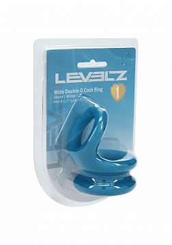 LEVELZ - Wide Double O Silicone Cock Ring - M - Teal