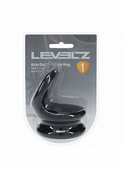 LEVELZ - Wide Double O Silicone Cock Ring - L - Black