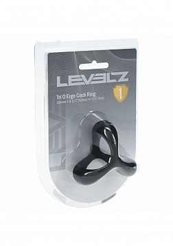 LEVELZ - Tri O Ergo Silicone Cock Ring - Black