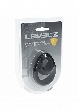 LEVELZ - Double Ergo Silicone Cock Ring  - Black