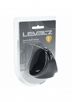 LEVELZ - Silicone Cock & Ball Harness - Black