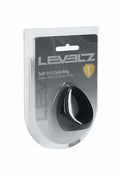 LEVELZ - Soft Tri O Silicone Cock Ring - Black