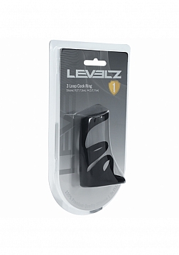 LEVELZ - 3 Loop Silicone Cock Ring - Black