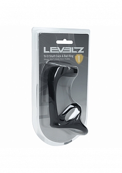 LEVELZ - Tri O Silicone Shaft Cock & Ball Ring - Black