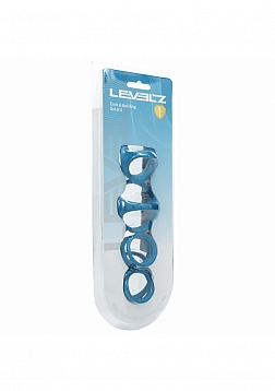 LEVELZ - Set of 4 Silicone Cock & Ball Rings - Teal