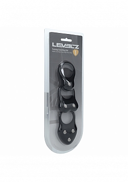 LEVELZ - Silicone Training Cock Ring Set of 3 (S, M, L) - Black
