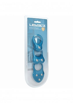 LEVELZ - Silicone Training Cock Ring Set of 3 (S, M, L) - Teal