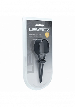 LEVELZ - Wide Adjustable Silicone Lasso Cock Ring - 5mm - Black