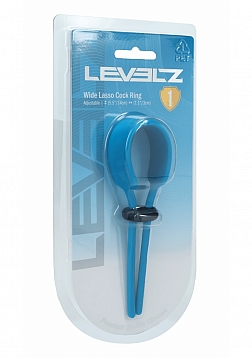 LEVELZ - Wide Adjustable Silicone Lasso Cock Ring - 5mm - Teal