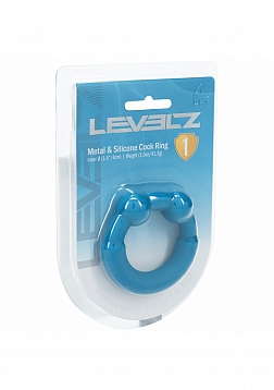 LEVELZ - Metal & Silicone Cock Ring - Teal