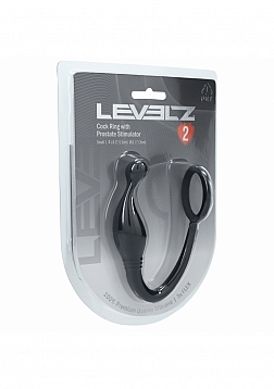 LEVELZ - Silicone Cock Ring with Prostate Stimulator - S - Black