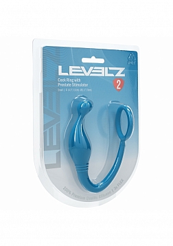 LEVELZ - Silicone Cock Ring with Prostate Stimulator - S - Teal