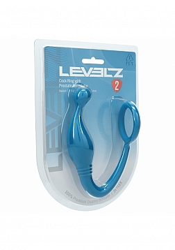LEVELZ - Silicone Cock Ring with Prostate Stimulator - M - Teal