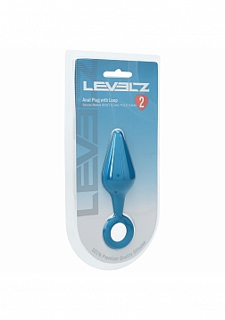 LEVELZ - Silicone Anal Plug with Loop  - Medium - Teal