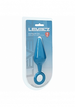 LEVELZ - Silicone Anal Plug with Loop - Large - Teal