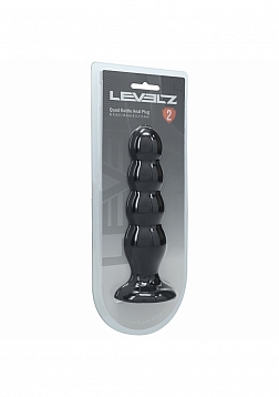 LEVELZ - Quad Rattle Liquid Silicone Anal Plug - XLarge - Black