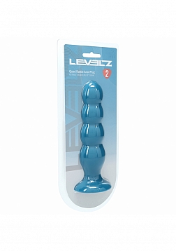 LEVELZ - Quad Rattle Liquid Silicone Anal Plug - XLarge - Teal