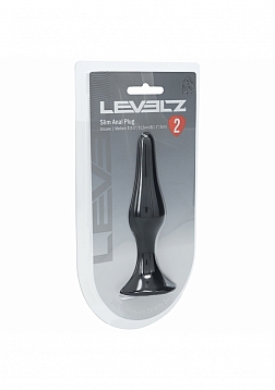 LEVELZ - Slim Silicone Anal Plug - Medium - Black