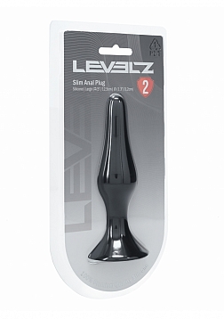 LEVELZ - Slim Silicone Anal Plug - Large - Black